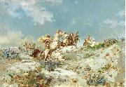 Jose Aparicio Inglada Arabs on horseback France oil painting artist